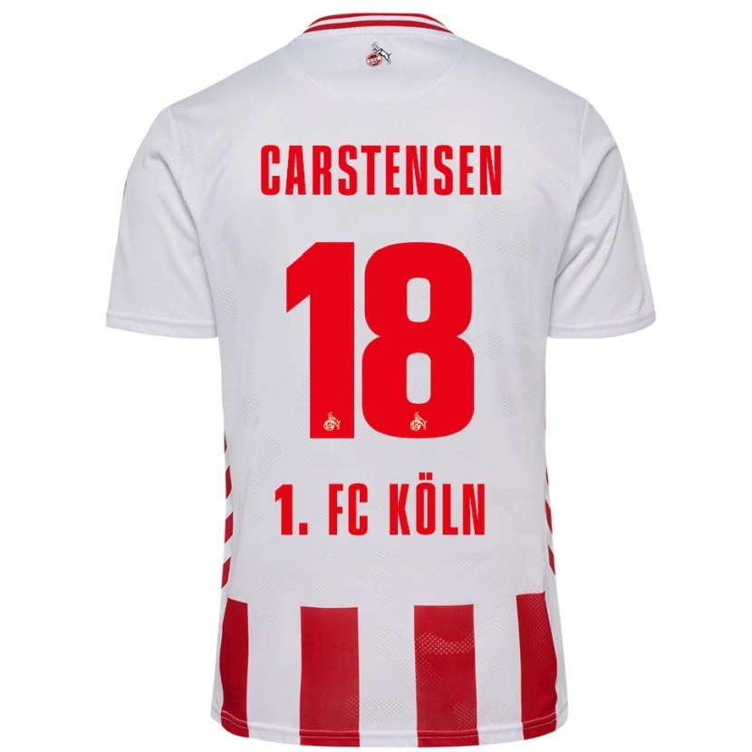 Danxen Kinder Rasmus Carstensen #18 Weiß Rot Heimtrikot Trikot 2025/26 T-Shirt