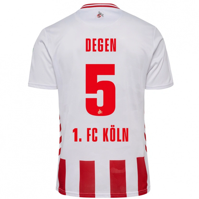 Danxen Kinder Celina Degen #5 Weiß Rot Heimtrikot Trikot 2025/26 T-Shirt