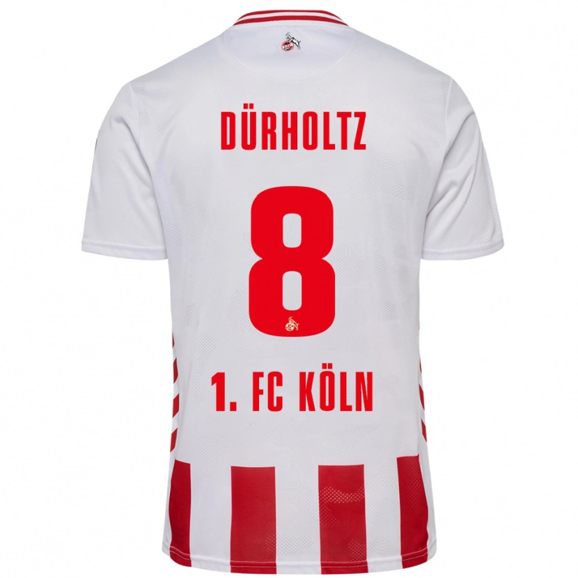 Danxen Kinder Luca Dürholtz #8 Weiß Rot Heimtrikot Trikot 2025/26 T-Shirt