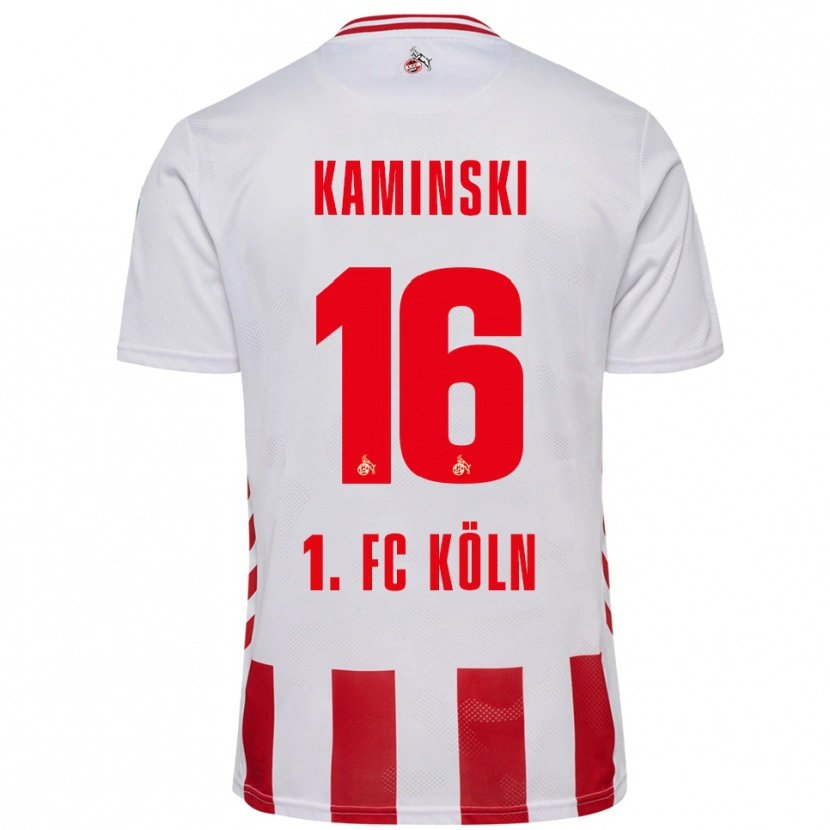 Danxen Kinder Jakub Kaminski #16 Weiß Rot Heimtrikot Trikot 2025/26 T-Shirt