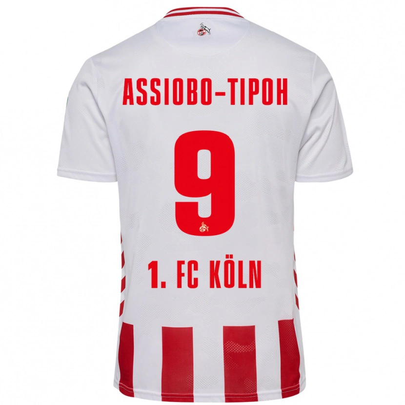 Danxen Kinder Elfried Assiobo-Tipoh #9 Weiß Rot Heimtrikot Trikot 2025/26 T-Shirt