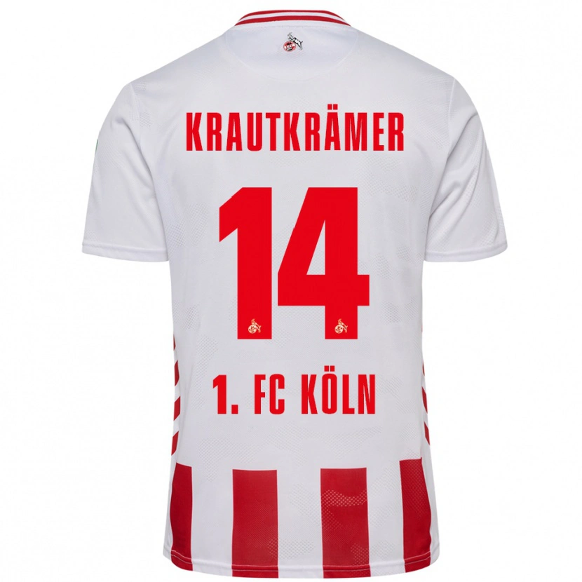 Danxen Kinder Jakob Krautkrämer #14 Weiß Rot Heimtrikot Trikot 2025/26 T-Shirt