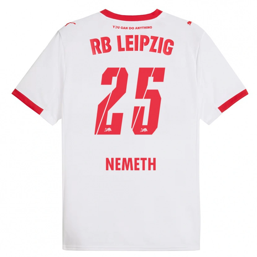 Danxen Kinder Diána Németh #25 Weiß Rot Heimtrikot Trikot 2025/26 T-Shirt