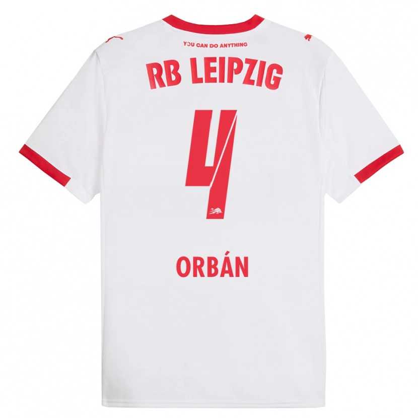 Danxen Kinder Willi Orbán #4 Weiß Rot Heimtrikot Trikot 2025/26 T-Shirt