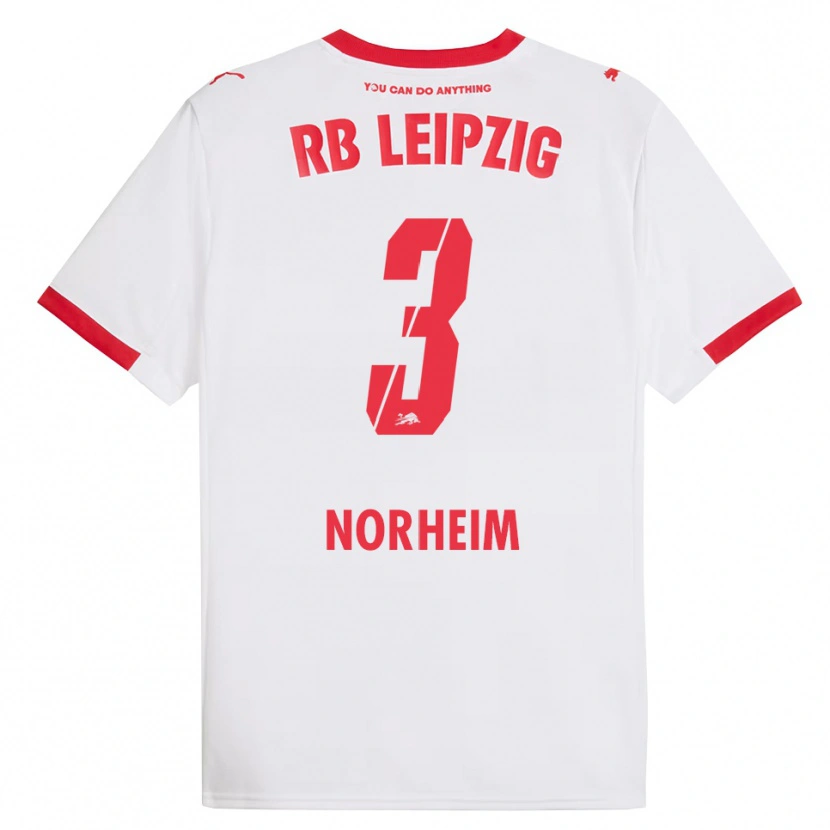 Danxen Kinder Andrea Norheim #3 Weiß Rot Heimtrikot Trikot 2025/26 T-Shirt