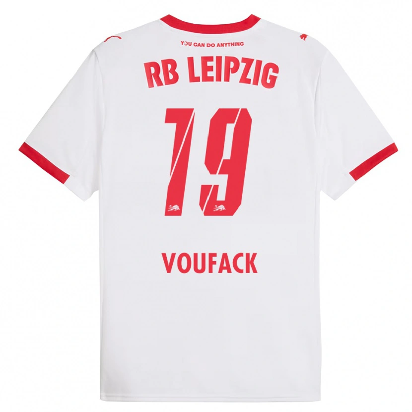 Danxen Kinder Lionel Voufack #19 Weiß Rot Heimtrikot Trikot 2025/26 T-Shirt