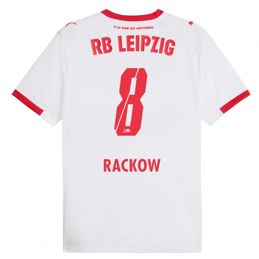 Danxen Kinder Gianna Rackow #8 Weiß Rot Heimtrikot Trikot 2025/26 T-Shirt