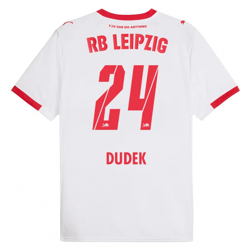 Danxen Kinder Nikoline Dudek #24 Weiß Rot Heimtrikot Trikot 2025/26 T-Shirt
