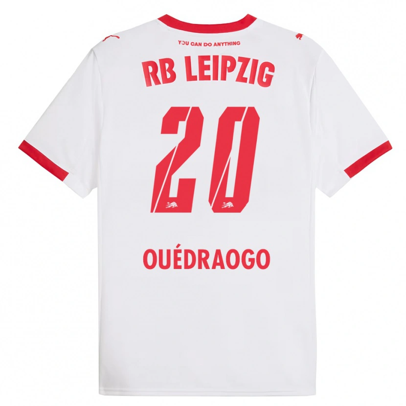 Danxen Kinder Assan Ouédraogo #20 Weiß Rot Heimtrikot Trikot 2025/26 T-Shirt