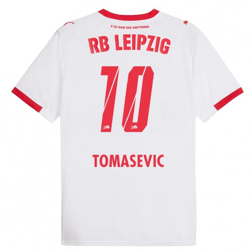 Danxen Kinder Niko Tomasevic #10 Weiß Rot Heimtrikot Trikot 2025/26 T-Shirt
