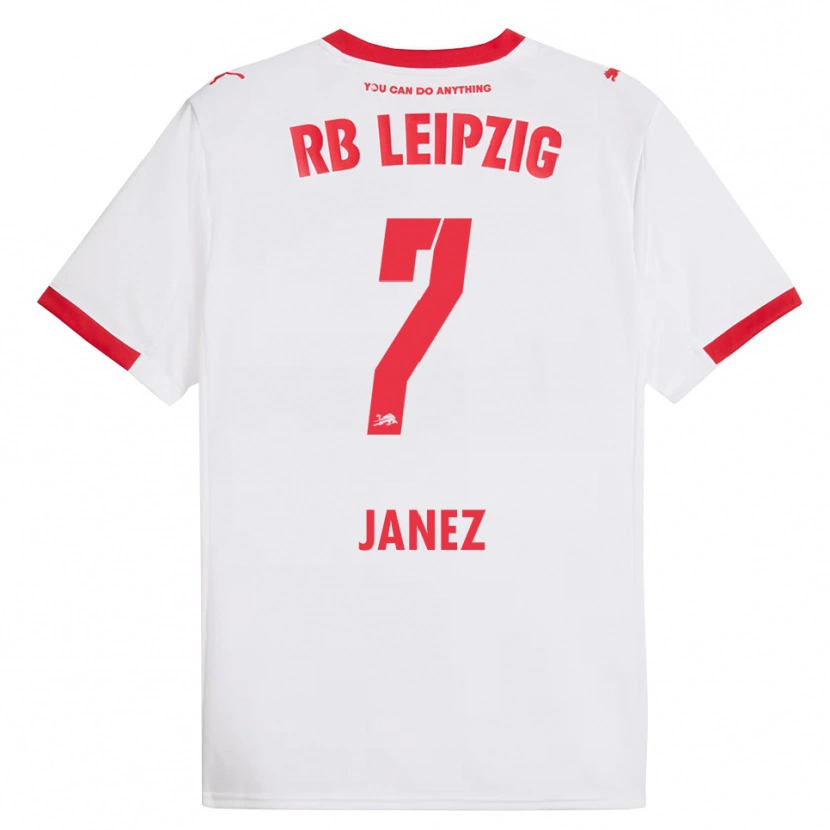 Danxen Kinder Korina Lara Janež #7 Weiß Rot Heimtrikot Trikot 2025/26 T-Shirt