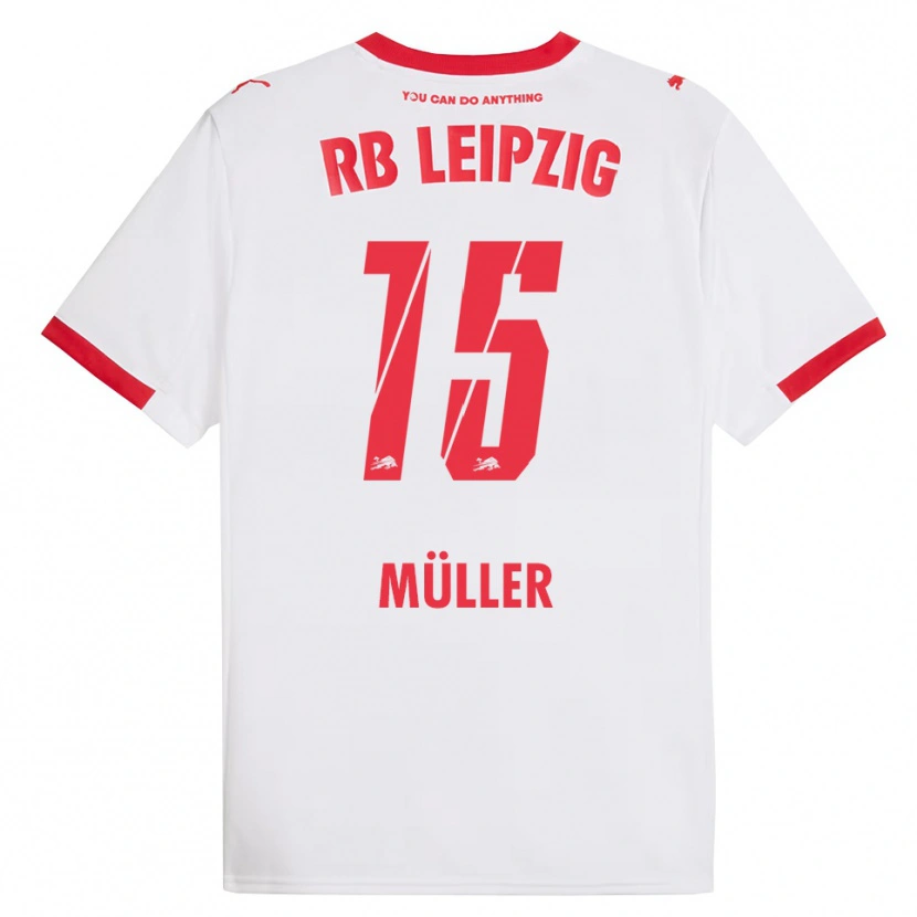 Danxen Kinder Hannes Müller #15 Weiß Rot Heimtrikot Trikot 2025/26 T-Shirt