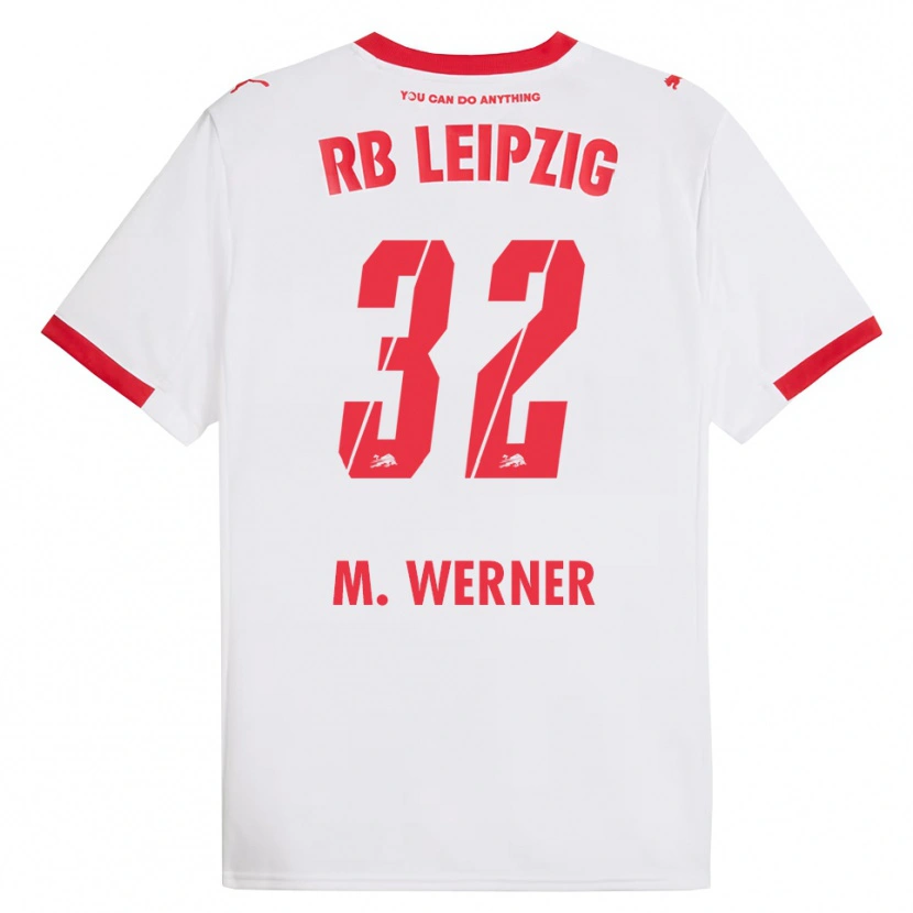 Danxen Kinder Mia Werner #32 Weiß Rot Heimtrikot Trikot 2025/26 T-Shirt