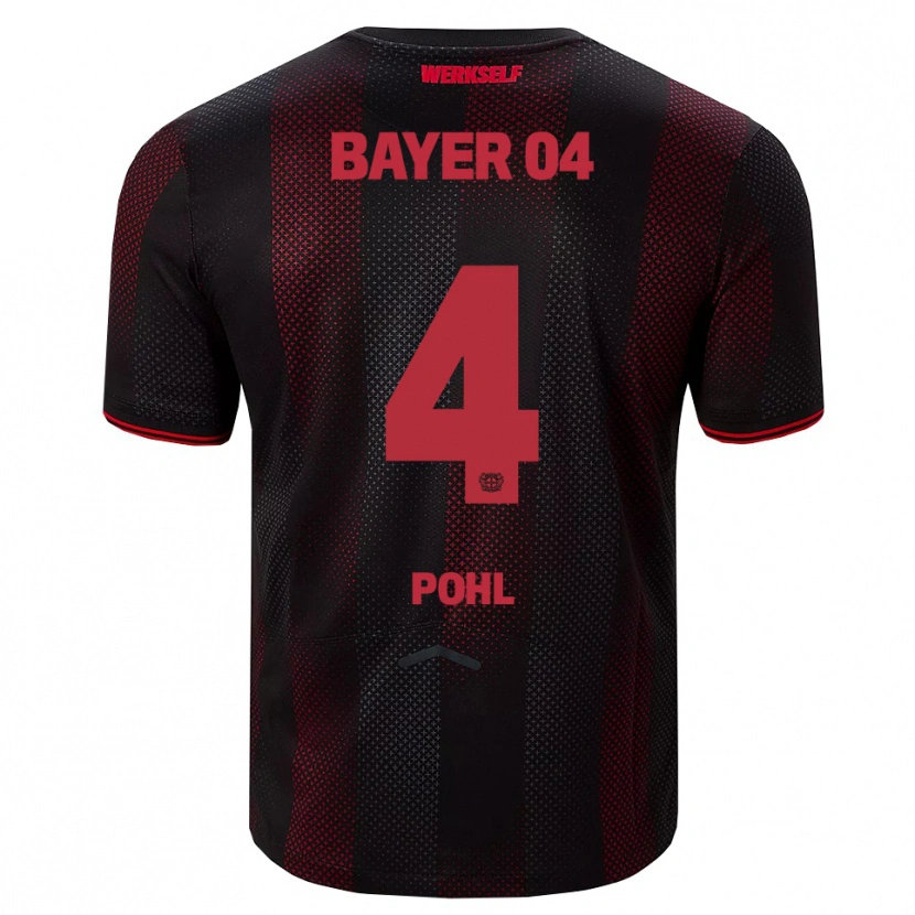 Danxen Kinder Ferdinand Pohl #4 Schwarz Rot Heimtrikot Trikot 2025/26 T-Shirt