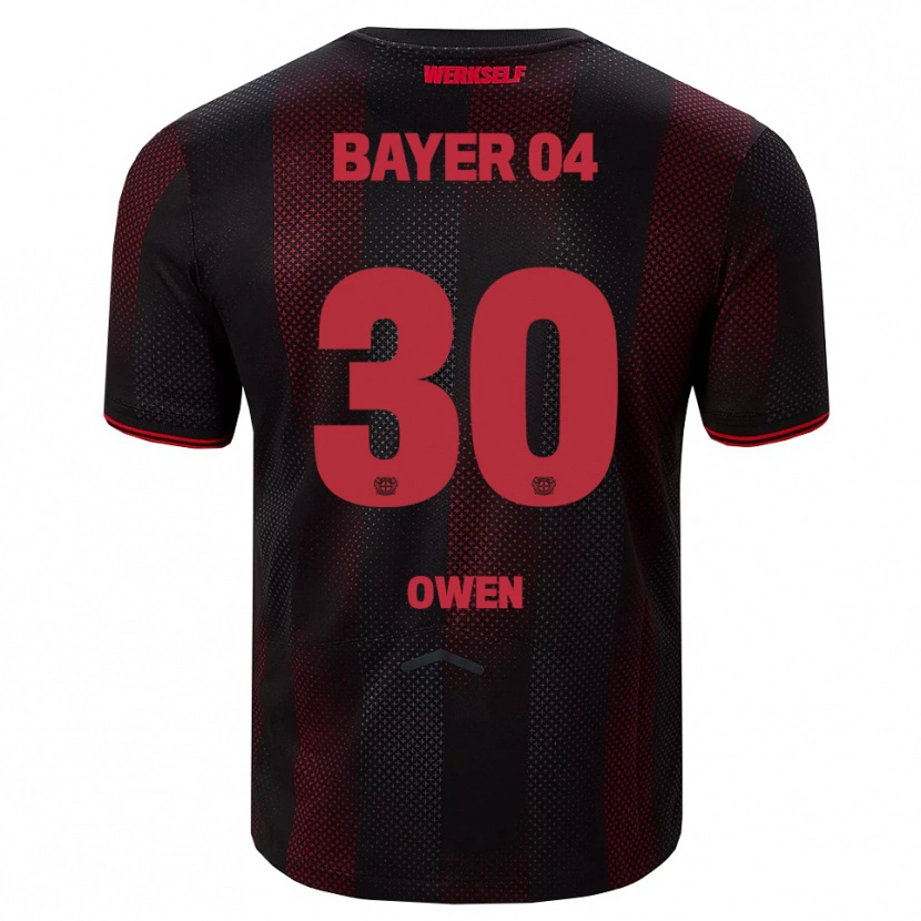 Danxen Kinder Emmanuel Chigozie Owen #30 Schwarz Rot Heimtrikot Trikot 2025/26 T-Shirt