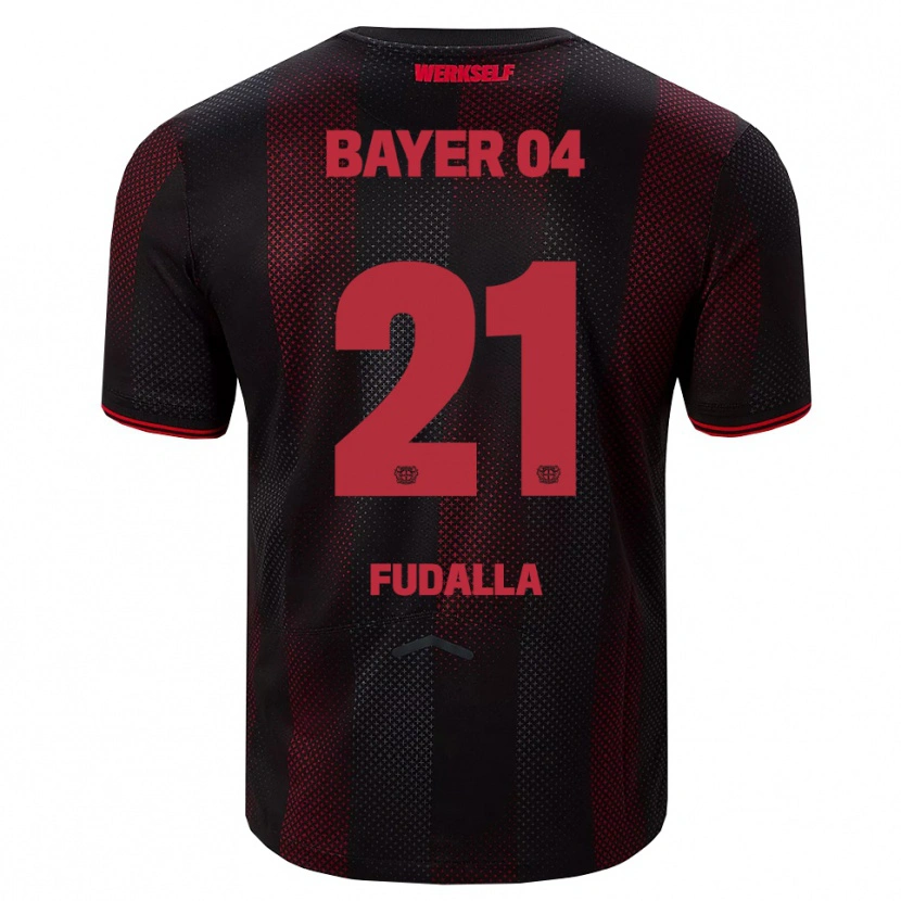 Danxen Kinder Vanessa Fudalla #21 Schwarz Rot Heimtrikot Trikot 2025/26 T-Shirt