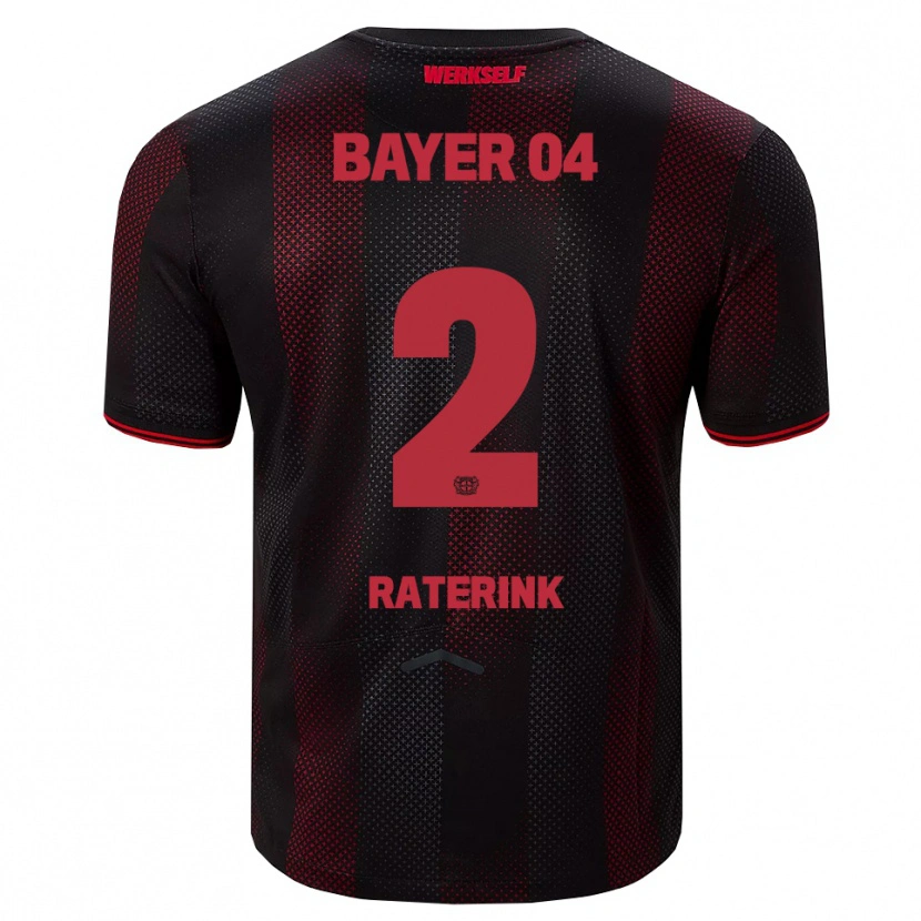 Danxen Kinder Othniël Raterink #2 Schwarz Rot Heimtrikot Trikot 2025/26 T-Shirt