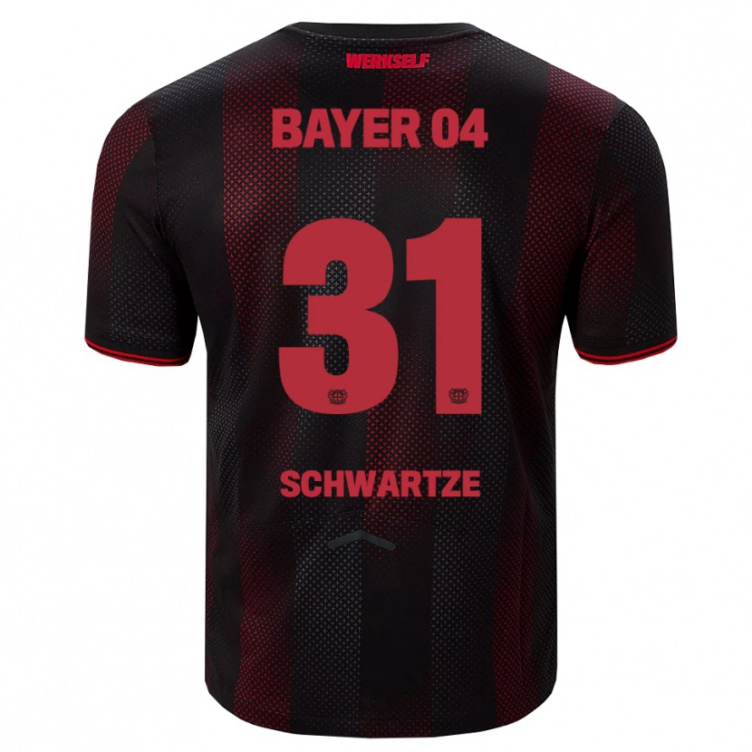 Danxen Kinder Paula Schwartze #31 Schwarz Rot Heimtrikot Trikot 2025/26 T-Shirt
