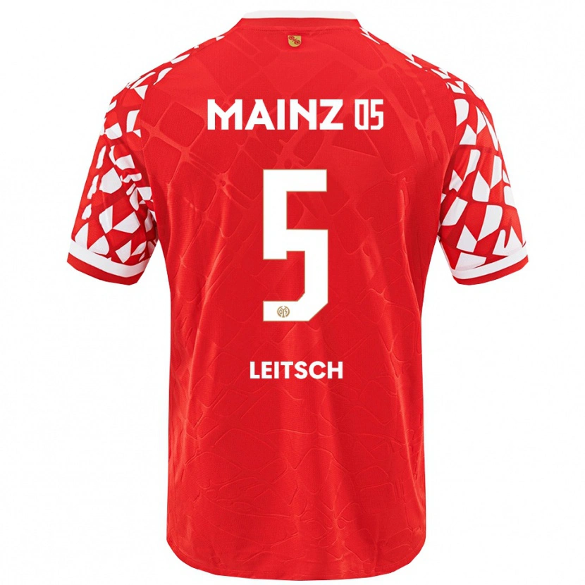 Danxen Kinder Maxim Leitsch #5 Rot Weiß Heimtrikot Trikot 2025/26 T-Shirt