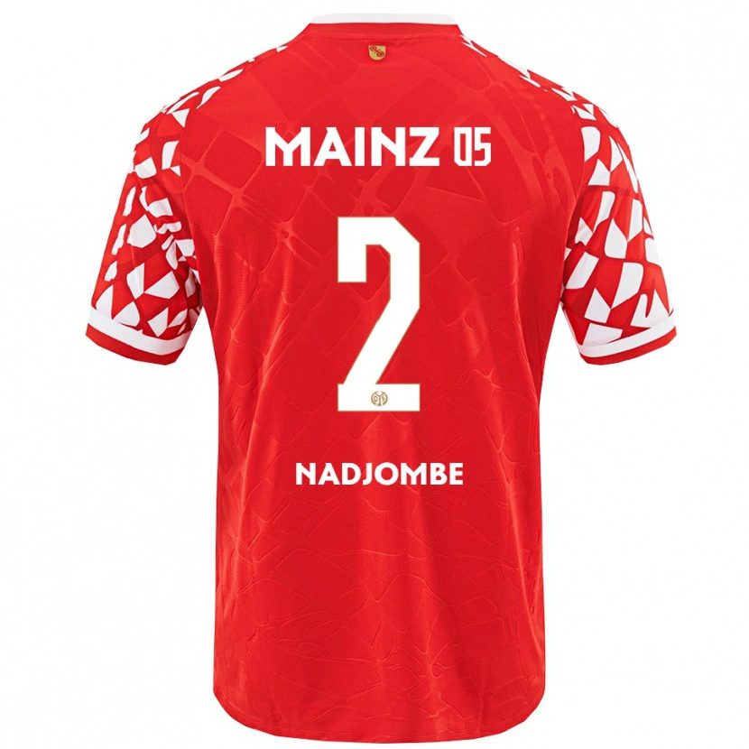 Danxen Kinder Jean-Marie Nadjombe #2 Rot Weiß Heimtrikot Trikot 2025/26 T-Shirt