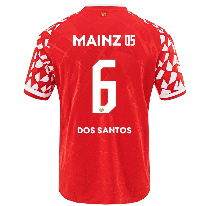 Danxen Kinder Alexandre Tavares Dos Santos #6 Rot Weiß Heimtrikot Trikot 2025/26 T-Shirt