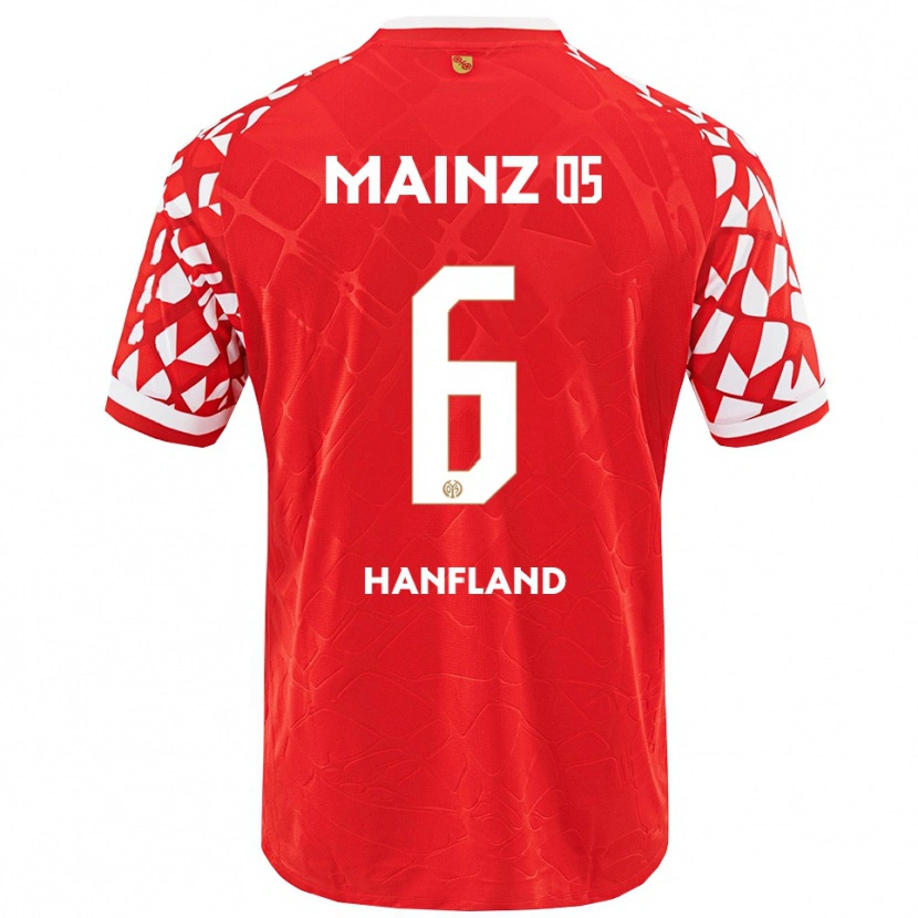 Danxen Kinder Paul Hanfland #6 Rot Weiß Heimtrikot Trikot 2025/26 T-Shirt