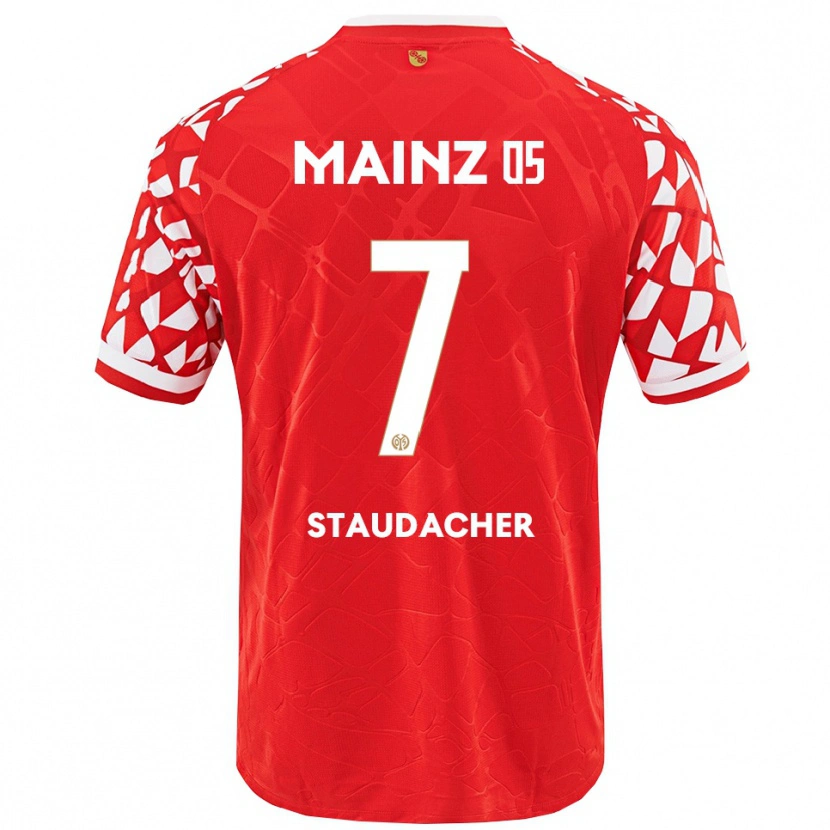 Danxen Kinder Leon Staudacher #7 Rot Weiß Heimtrikot Trikot 2025/26 T-Shirt