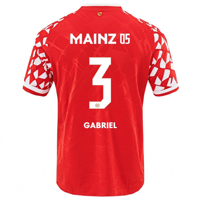 Danxen Kinder Tebo Gabriel #3 Rot Weiß Heimtrikot Trikot 2025/26 T-Shirt