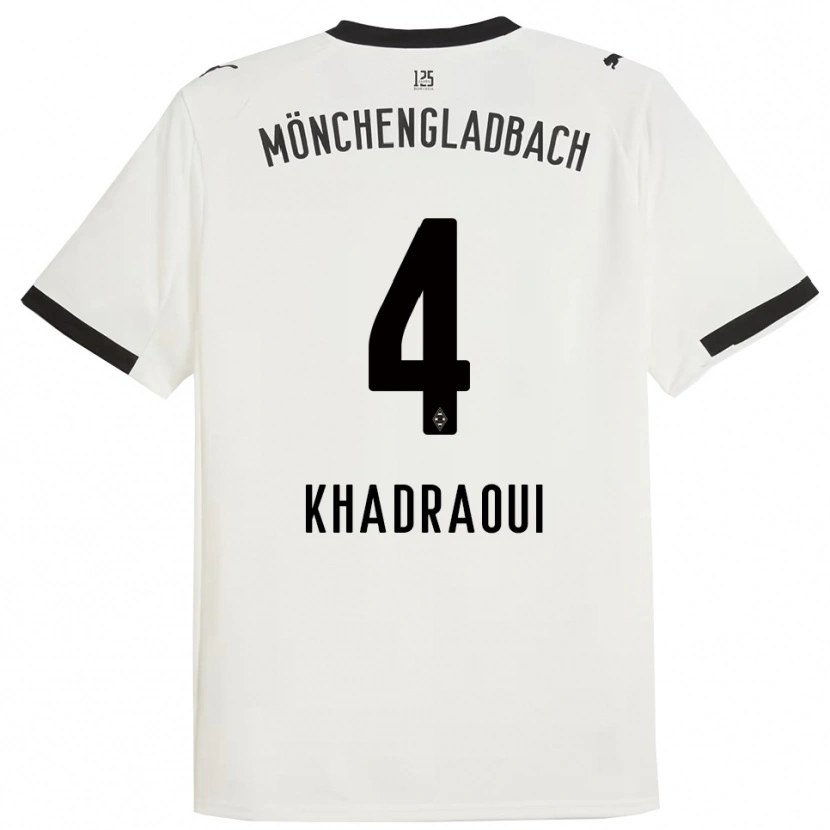 Danxen Kinder Elias Khadraoui #4 Weiß Schwarz Heimtrikot Trikot 2025/26 T-Shirt