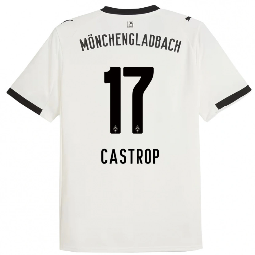 Danxen Kinder Jens Castrop #17 Weiß Schwarz Heimtrikot Trikot 2025/26 T-Shirt