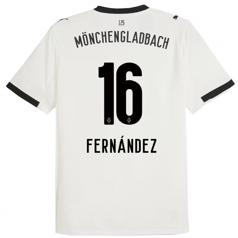 Danxen Kinder Oriol Fernandez Berenguer #16 Weiß Schwarz Heimtrikot Trikot 2025/26 T-Shirt