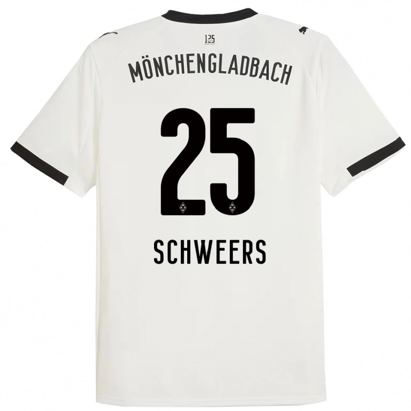 Danxen Kinder Lion Schweers #25 Weiß Schwarz Heimtrikot Trikot 2025/26 T-Shirt