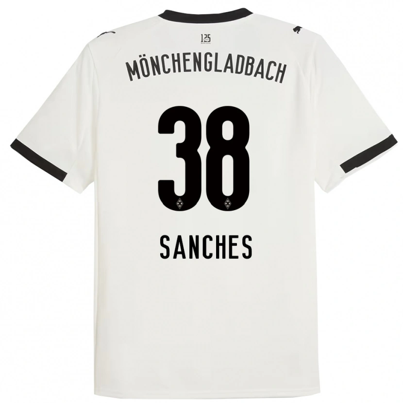 Danxen Kinder Yvandro Borges Sanches #38 Weiß Schwarz Heimtrikot Trikot 2025/26 T-Shirt