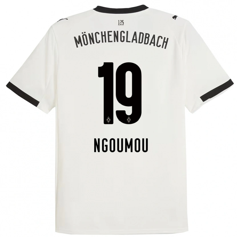 Danxen Kinder Nathan Ngoumou #19 Weiß Schwarz Heimtrikot Trikot 2025/26 T-Shirt