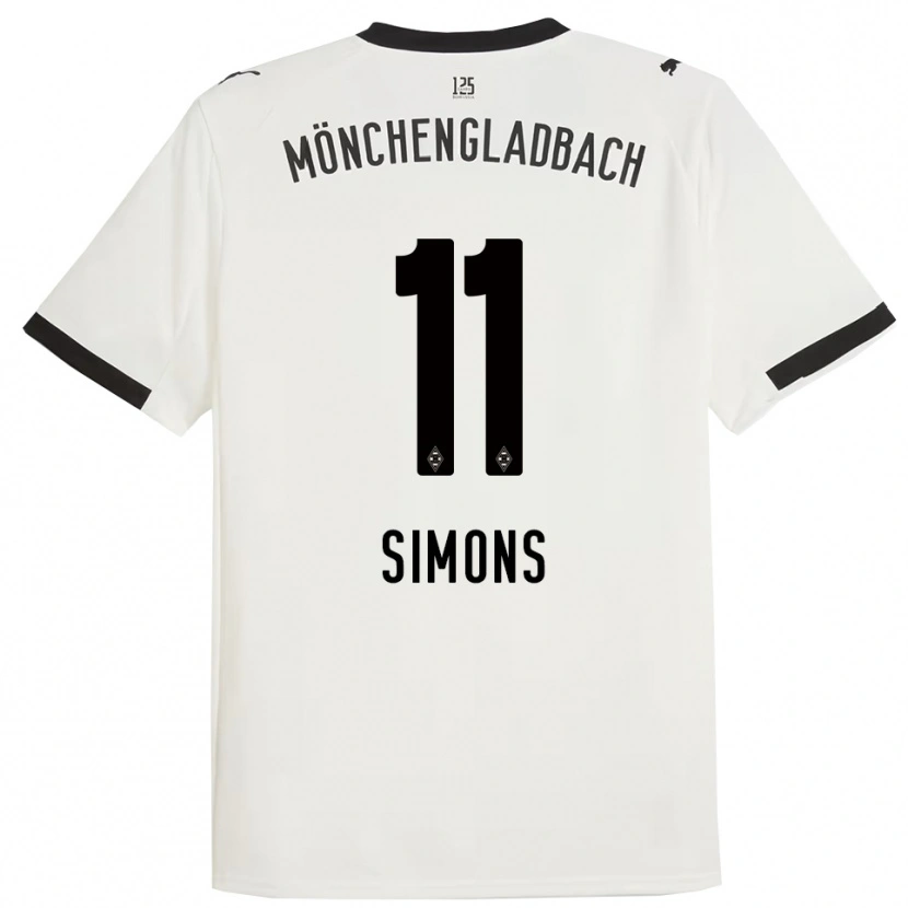 Danxen Kinder Kelly Simons #11 Weiß Schwarz Heimtrikot Trikot 2025/26 T-Shirt