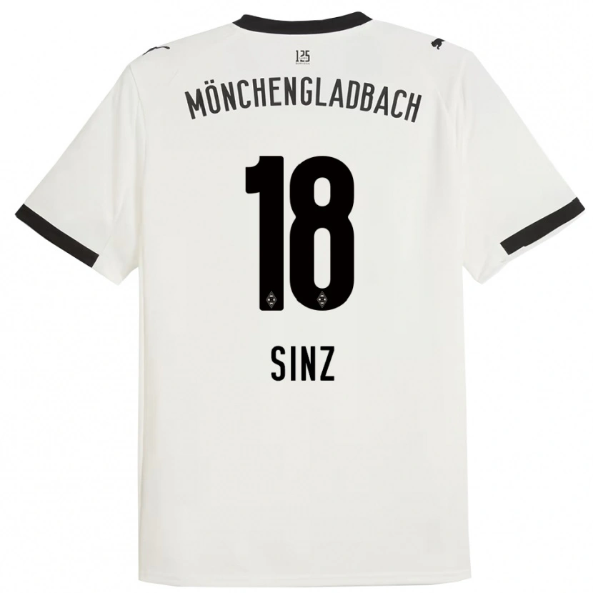Danxen Kinder Michelle Sinz #18 Weiß Schwarz Heimtrikot Trikot 2025/26 T-Shirt