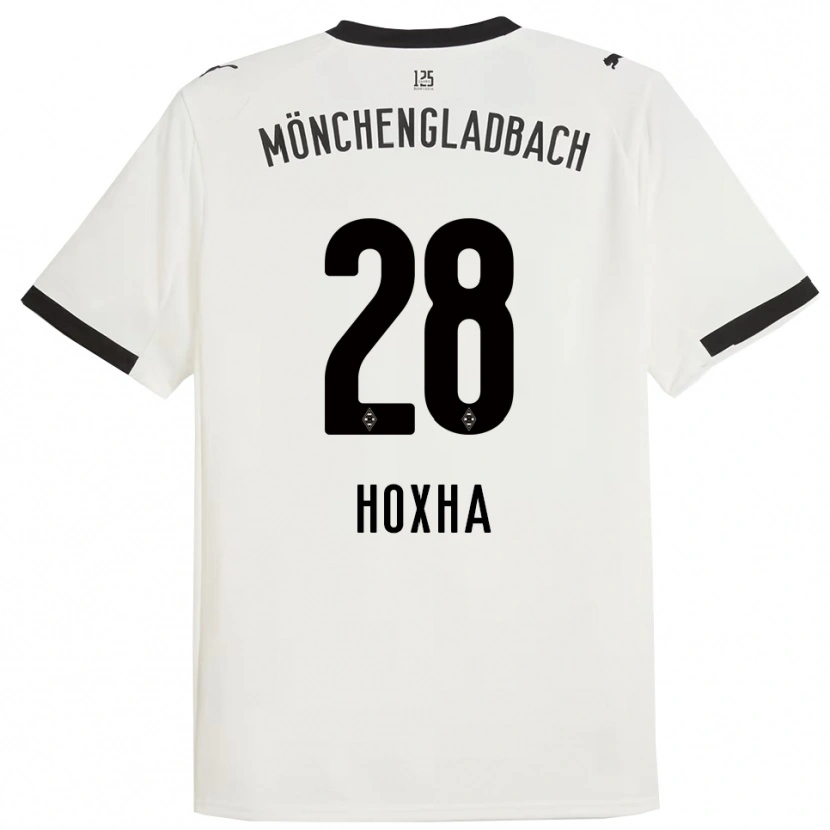 Danxen Kinder Flavjo Hoxha #28 Weiß Schwarz Heimtrikot Trikot 2025/26 T-Shirt