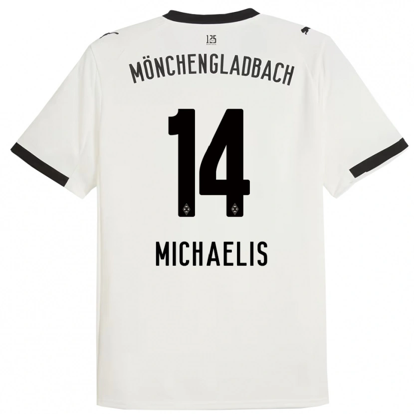 Danxen Kinder Yannick Michaelis #14 Weiß Schwarz Heimtrikot Trikot 2025/26 T-Shirt