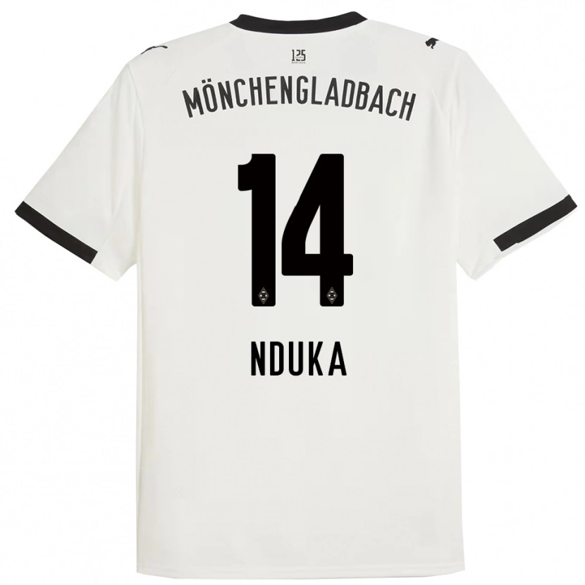 Danxen Kinder Michael Nduka #14 Weiß Schwarz Heimtrikot Trikot 2025/26 T-Shirt