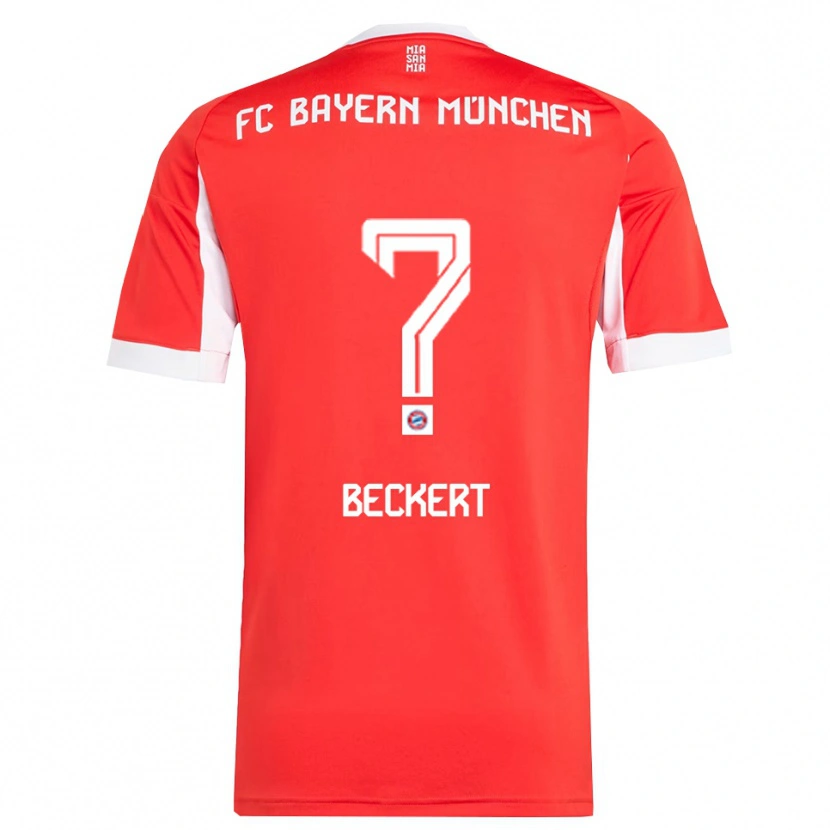 Danxen Kinder Valentin Beckert #0 Rot Weiß Heimtrikot Trikot 2025/26 T-Shirt