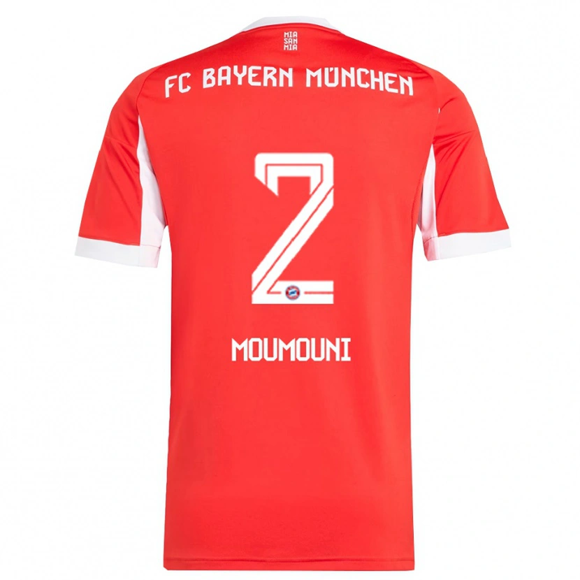 Danxen Kinder Rayan Moumouni #2 Rot Weiß Heimtrikot Trikot 2025/26 T-Shirt