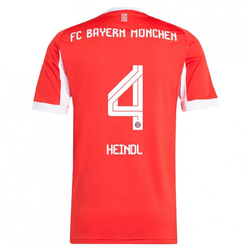 Danxen Kinder David Heindl #4 Rot Weiß Heimtrikot Trikot 2025/26 T-Shirt