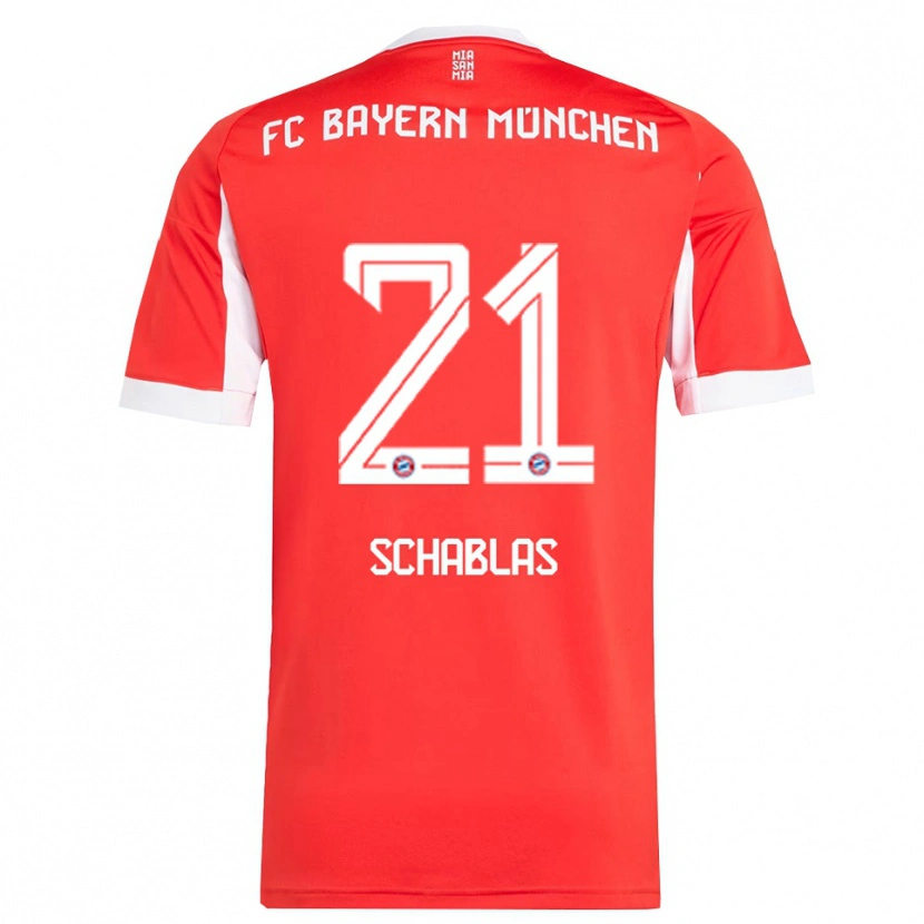 Danxen Kinder Matteo Schablas #21 Rot Weiß Heimtrikot Trikot 2025/26 T-Shirt