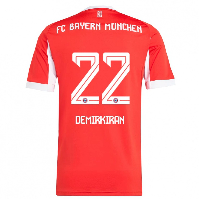 Danxen Kinder Ediz Demirkiran #22 Rot Weiß Heimtrikot Trikot 2025/26 T-Shirt