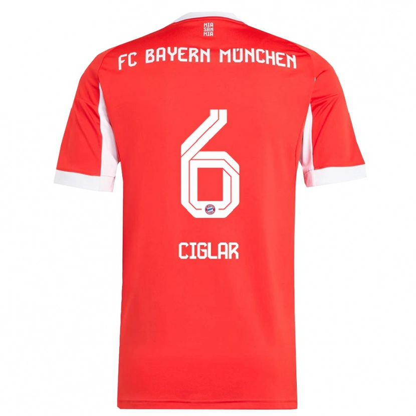 Danxen Kinder Roko Ciglar #6 Rot Weiß Heimtrikot Trikot 2025/26 T-Shirt