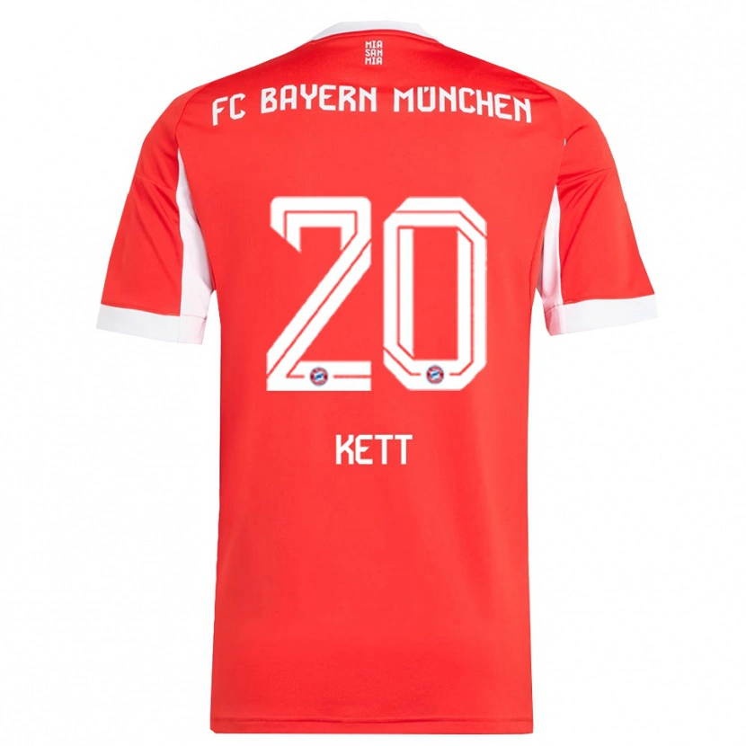 Danxen Kinder Franziska Kett #20 Rot Weiß Heimtrikot Trikot 2025/26 T-Shirt