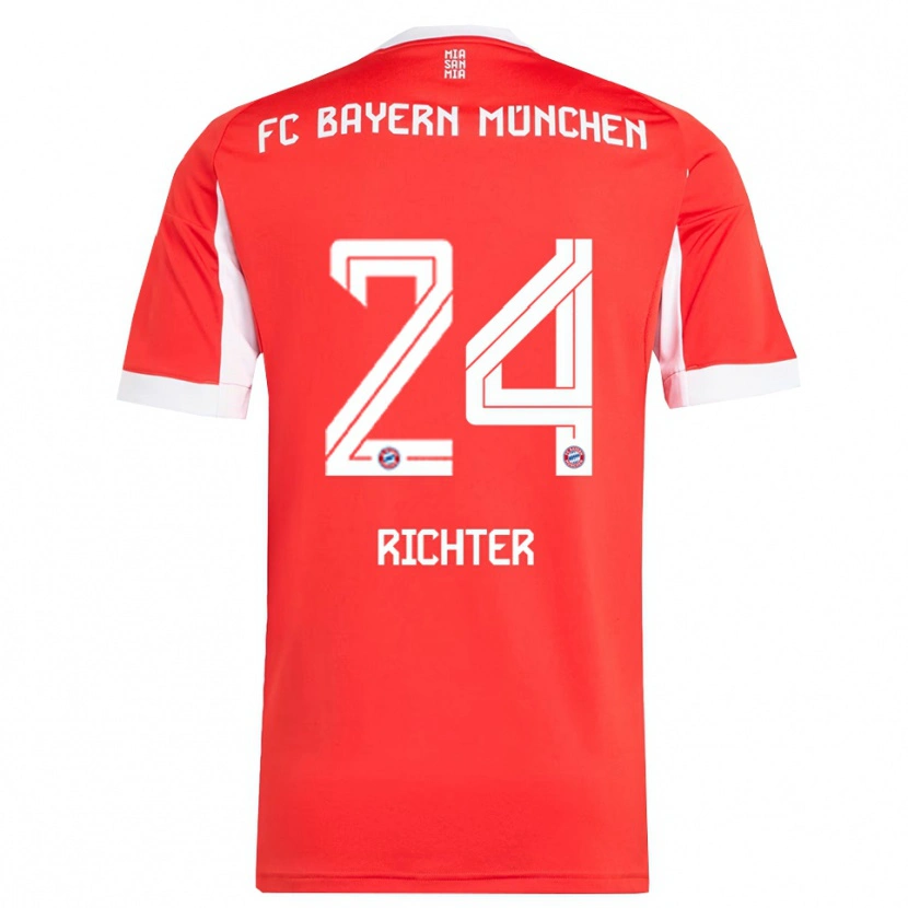 Danxen Kinder Louis Richter #24 Rot Weiß Heimtrikot Trikot 2025/26 T-Shirt