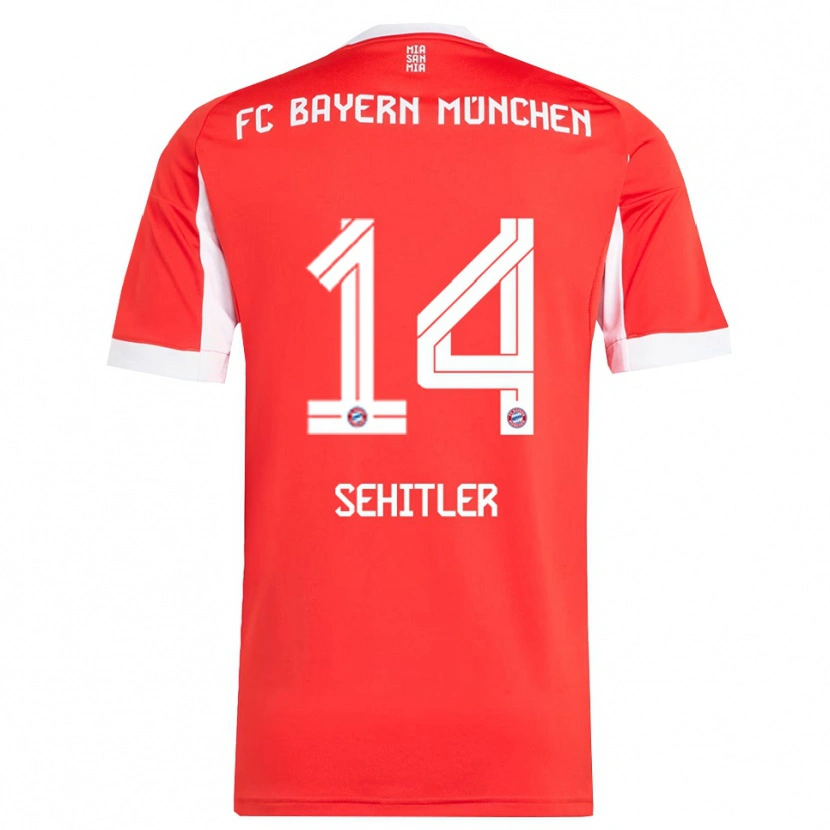 Danxen Kinder Alara Şehitler #14 Rot Weiß Heimtrikot Trikot 2025/26 T-Shirt