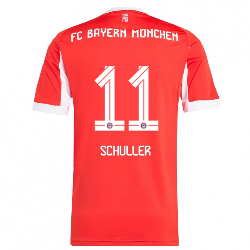 Danxen Kinder Lea Schuller #11 Rot Weiß Heimtrikot Trikot 2025/26 T-Shirt
