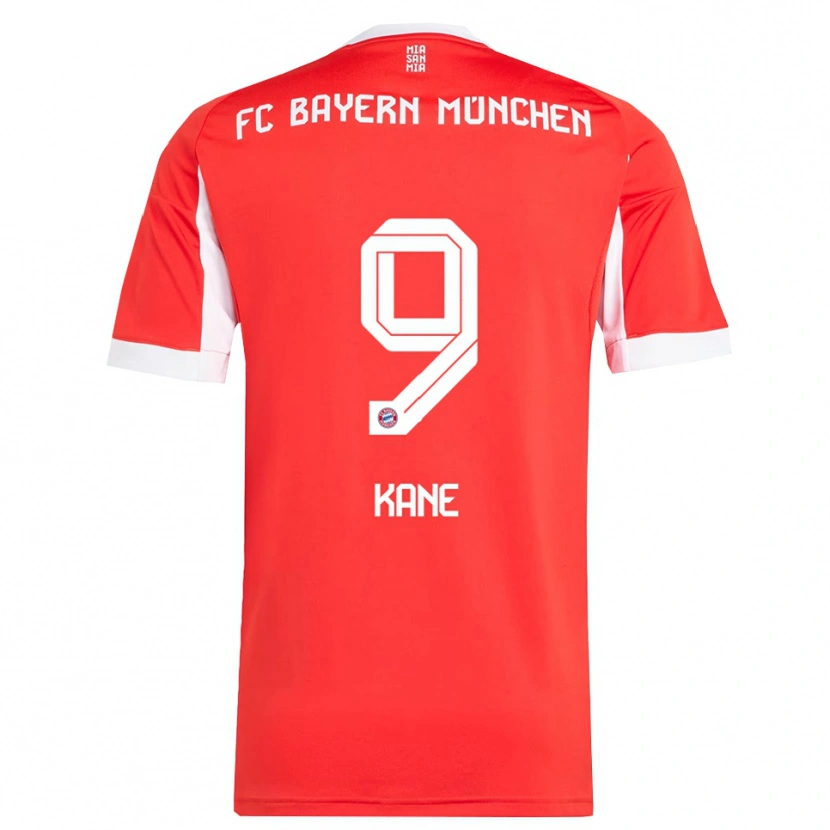 Danxen Kinder Harry Kane #9 Rot Weiß Heimtrikot Trikot 2025/26 T-Shirt